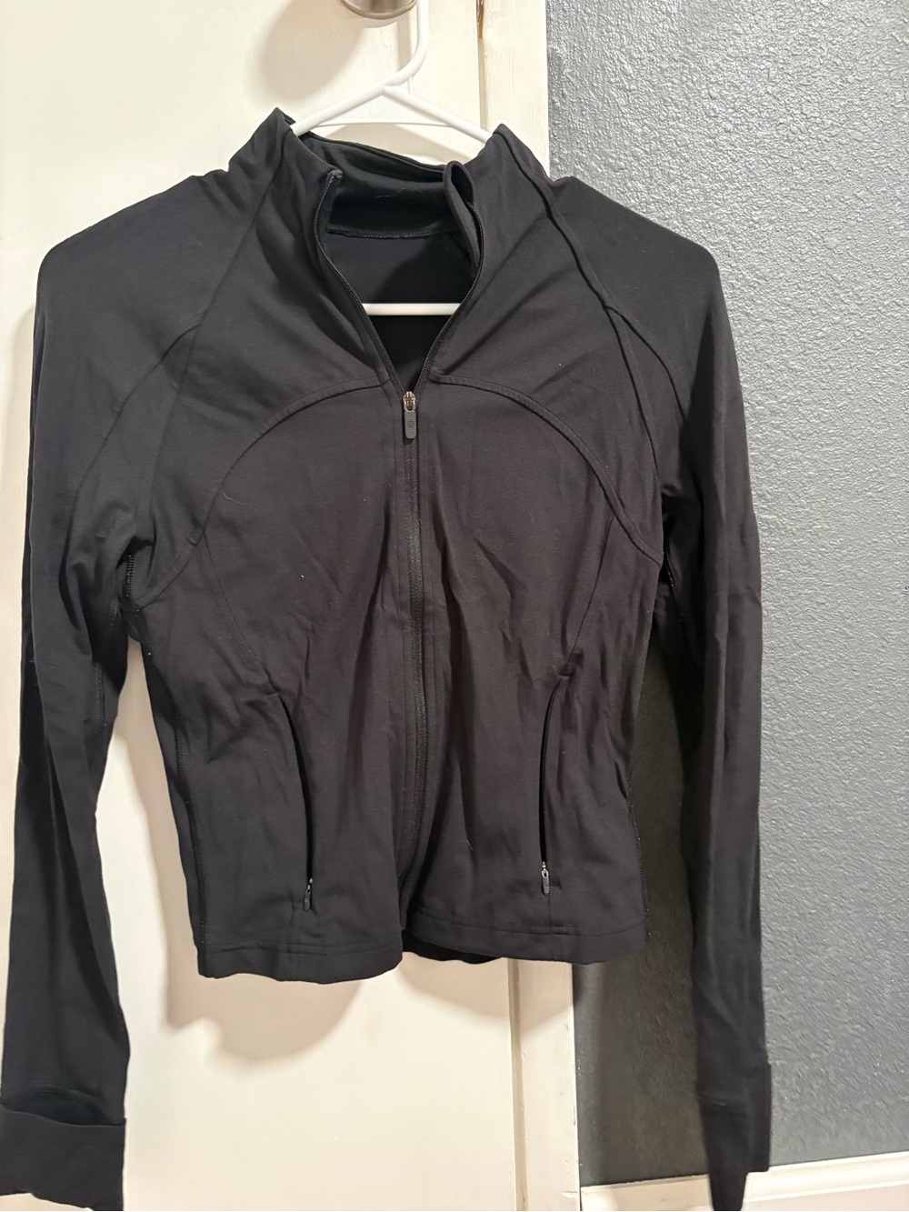 lululemon athletica Black Zip-Up Bomber Jacket